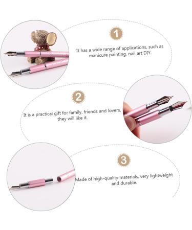 DRESSOOS 2 Sets Colored Pen Nail Dip Kits Nail Art Pens Nail Art DIY Pen Nail Polish Kits Painting Tool Embossing Art Supplies Nail Polish Gel Kit Nails Gel Kit Pink Manicure Line Pen Metal - Buy Online on GoSupps.com