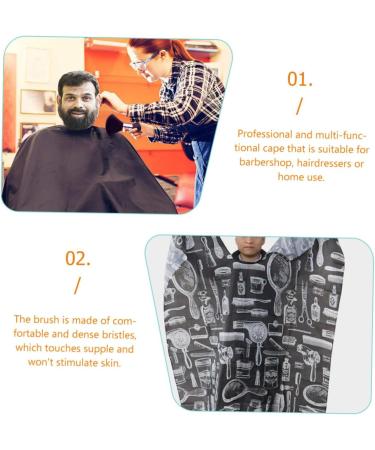 FRCOLOR 1 Set Brush Cape Set Barber Cape for Men Hairdressing Cape Hair Stylist Capes Hair Salon Cape Mens Apron Haircut Brush Dress Suits for Men Neck Duster Spa Smock Fabric Man 150X120CM - Buy Online on GoSupps.com