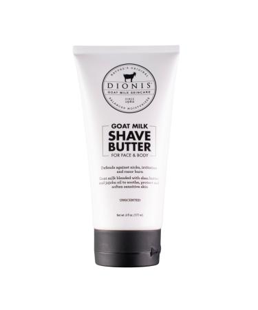 Dionis Goat Milk Skincare Men's Shave Butter - Face & Body Shave Butter - Shea Butter & Jojoba Oil For Sensitive Skin - Protects Against Irritation & Razor Burn - Hydrating Shave Cream For Men 6oz