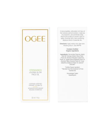 Ogee Jojoba Glow Face Oil - Organic & Natural Moisturizing Facial Treatment Oil (30ml) - Buy Online on GoSupps.com