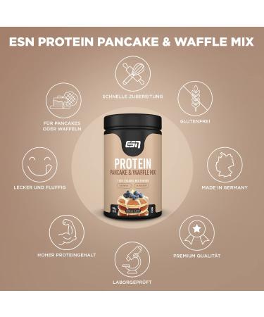 ESN Protein Pancakes & Waffles - Vanilla 908g | 30g Protein/Serving | Muscle Building & Diet | Tested Quality - Made in Germany - Buy Online on GoSupps.com