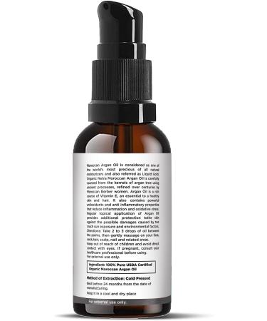 Organic Netra Moroccan Argan Oil for Skin & Hair 100% Organic Pure & Natural Cold Pressed Oil Soothes & Heals Skin Reduces Wrinkles & Stretch Marks 50ml - Buy Online on GoSupps.com