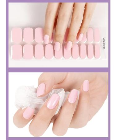 Kalolary 20PCS Nail Gel Polish Strips - Light Pink | Self-Adhesive Wraps for Cured Gel Nails | Nail Stickers Decals - UV/LED Lamp Required - Buy Online on GoSupps.com