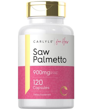 Carlyle Saw Palmetto for Women 900mg | 120 Capsules | Full Spectrum Extract Supplement | Non-GMO, Gluten Free Supplement | for Her