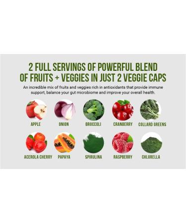 InnoSupps Full Spectrum Reds & Greens | PhytoServ 2 Servings of Fruits + Veggies Per Serving Spirulina Chlorella Antioxidants  - Buy Online on GoSupps.com