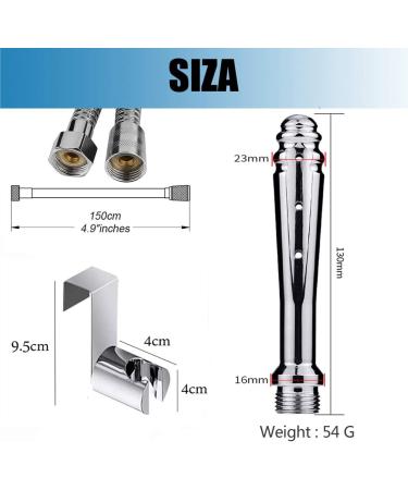 Enema Cleansing Kit with 59-Inch Shower Hose & Attachment - Handheld Bidet Douche Cleaning System for Home Use - Buy Online on GoSupps.com