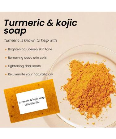 Natural Lemon Turmeric Soap Bar - Organic Face & Body Wash for Glowing Skin Deep Cleansing & Pore Firming Even Skin Tone (1pc - Buy Online on GoSupps.com