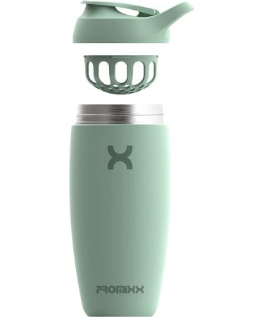 Promixx Pursuit 18oz Insulated Stainless Steel Shaker Bottle Blender Cup - Seagrass Green - Buy Online on GoSupps.com