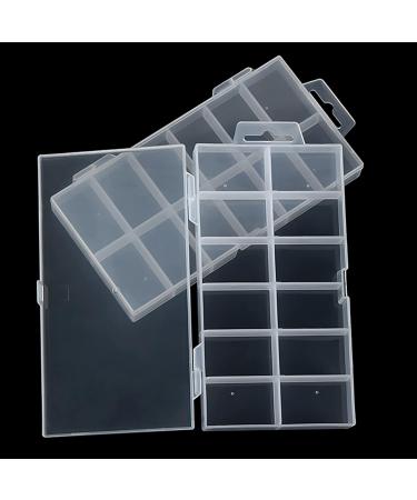 BAYORE 12 Space Transparent False Nail Art Tips Storage Box Nail For Glitter Storage For Case Container Nail Art Too Nail Container - Buy Online on GoSupps.com