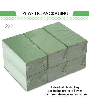6 Pcs Larger Floral Foam Blocks 9L x 4.3W x 3H - Wet/Dry Green Foam for Weddings, Birthdays, Home Decor - Buy Online on GoSupps.com