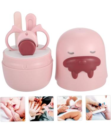 Buy 1 Set Nail Scissors Kit - Safe Manicure Set for Babies | Stainless Steel Nail Clipper & Care Tools in Pink - International Shipping Available - Buy Online on GoSupps.com