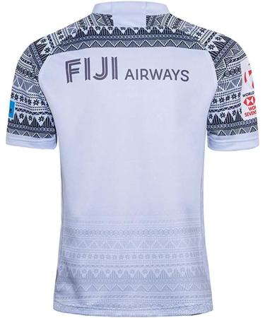 Fiji Rugby 2020 Jersey - Men's Quick Drying Breathable Polo Shirt (White, Size Medium) - Buy Online on GoSupps.com