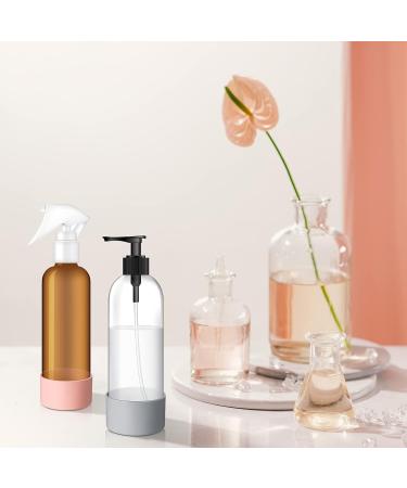 6-Piece Silicone Sleeve Set for 16oz Makeup & Water Bottles - Non-Slip Bottom Cover for Cosmetic and Sport Bottles - 6 Colors Available - Buy Online on GoSupps.com