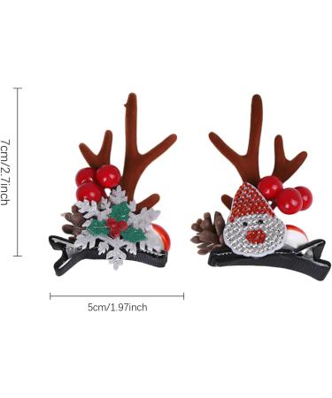 Antlers Hair Pins - Reindeer Antlers Ears Barrettes - Deer Horn Barrettes Ornament Accessories for Friends Women Family  - Buy Online on GoSupps.com