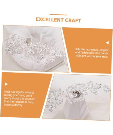 FRCOLOR Bridal Rhinestone Insert Comb headwear wedding hair wedding hair Sparkly hair Fashionable hair rhinestone for hair headpiece hair side hair Bridal Hair Accessories - Buy Online on GoSupps.com