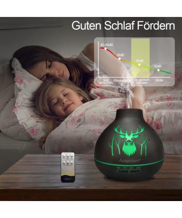 500ml Dark Brown Essential Oil Diffuser 15 Color LED 3 Timer Modes & Auto Shutoff | Aromatherapy Humidifier - Buy Online on GoSupps.com