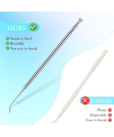 Chumia Eyelash Lift Perm Tool Set - 2 Stainless Steel Lash Separator & Tint Rods for Eyelash & Eyebrow Perming Curling & Extensions - Premium Silver Tools - Buy Online on GoSupps.com