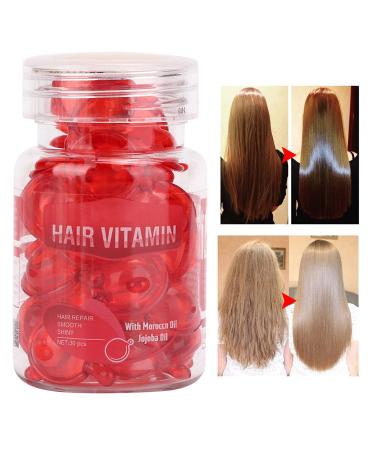 Hair Care Vitamin Capsules for Damage Repair & Frizz Control - Moisturizing Essential Oil for Elasticity & Strength - Buy Online on GoSupps.com