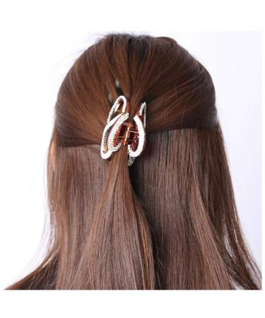 RAYNAG Set of 2 Rhinestone Claw Clips for Thick Hair - Black Brown - Buy Online on GoSupps.com