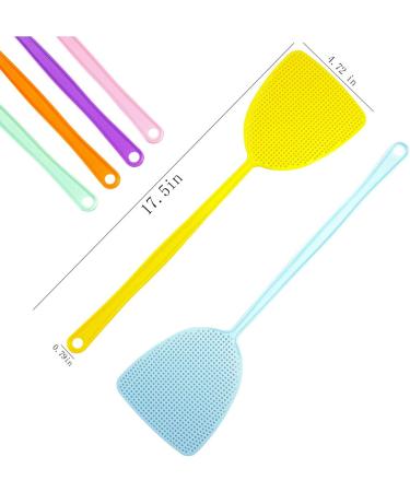 Bottokan Plastic Fly Swatters - 6 Pack Long Handle Manual Swat for Flies & Mosquitoes - Durable & Flexible Fly Swatter Set for Home & Kitchen - Buy Online on GoSupps.com