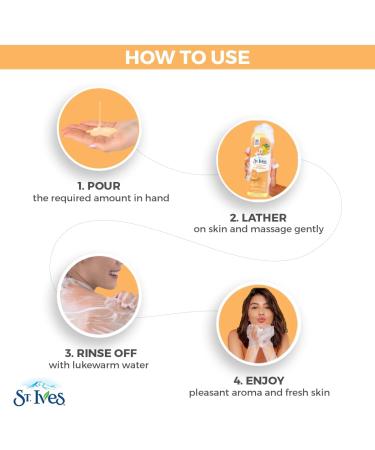 St. Ives Energising Body Wash (650ml) Citrus & Cherry Blossom Made with Plant-Based Cleansers & 100% Natural Extracts 16 oz Shower Gel - Buy Online on GoSupps.com