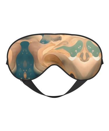 Dunhuang Mystery Reversible Polyester Sleep Mask with Adjustable Strap for Ultimate Comfort and Light Blocking