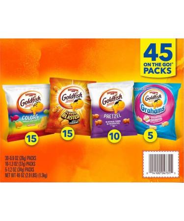 Pepperidge Farm Sweet Savory Goldfish Baked Snacks 45 CT Net Wt 46 oz 46 ounces - Buy Online on GoSupps.com