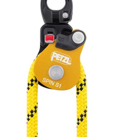 PETZL Spin S1 High Efficiency Pulley - Unisex Adult | Rotating Disc U Yellow for Seamless International Shipping - Buy Online on GoSupps.com