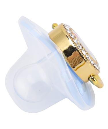 Baby-Schnuller personalized luxury pacifier Little Prince Strassstein Golden Bling Bling Schnuller for newborns for 6 to 18 months old babies (blue)