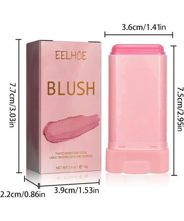 Moisturizing Makeup Blusher Stick Long-lasting Face Cream Blusher Solid Moisturizing Stick Blusher Balm | Cheeks Blusher Creamy Makeup Cheeks Blusher Beauty Blusher for Face Fanelod Pink - Buy Online on GoSupps.com