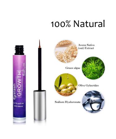Natural Eyelash Growth Serum for Longer, Thicker Lashes - Enhancing Formula for Rapid Brow Growth - Buy Online on GoSupps.com