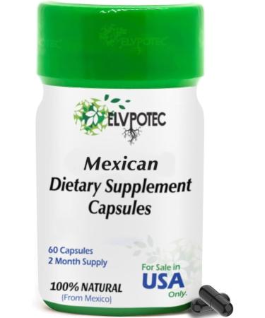ELVPOTEC - Mexican 60 Capsules - 2 Month Supply from 100% Natural Ingredients for Your Perfect Body | Non-GMO