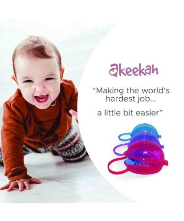 Akeekah Pacifier Cases - 3 Pack Unisex | BPA-Free Nippleshield Case with Colorful Designs | Baby Binky Holder & Pacifier Box | Includes Free Eco-Friendly Mesh Bag - Buy Online on GoSupps.com