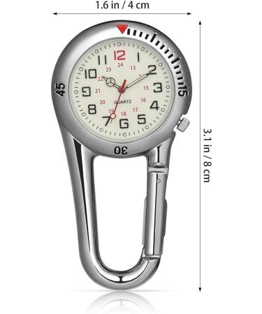 NICERIO Outdoor Carabiner Watch with Glow in The Dark Clip - White Pocket Watch for Rock Climbing & Mountaineering - Buy Online on GoSupps.com