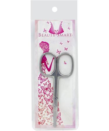 3.5" Nose Hair Trimmer Scissors - Round Tip for Ear Eyebrow Beard & Mustache - Silver - Perfect Precision & Comfort - Buy Online on GoSupps.com