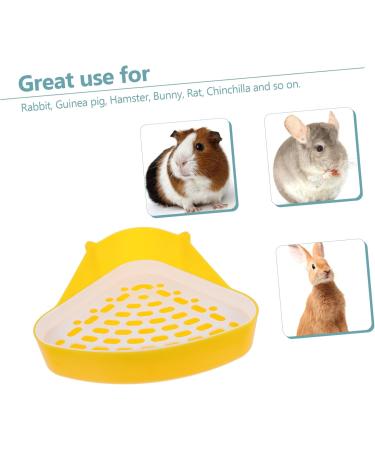 HANABASS Box Pet Potty Urinal Small Animals Toilet Rabbit Toilet Pet Pee Toilet Chinchilla Bedding White Abs 24.5X18.5cm White - Buy Online on GoSupps.com