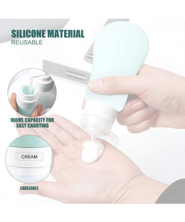 Silicone Travel Bottles Set - 17 Pack Travel Size Containers for Cosmetics - Empty Refillable Travel Bottles - Buy Online on GoSupps.com