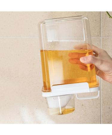 FIOERDTUIE Washing Powder Fluid Container Sealed Leakproof Tilted Mouth Refillable Transparent Moistureproof Bathroom Case Box 2300ml - Buy Online on GoSupps.com