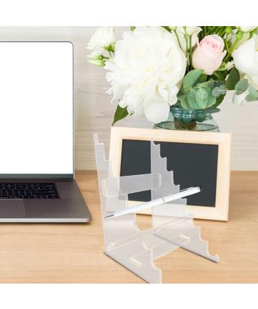 Stand 9-Slots Nail Art Acrylic Holder Clear Display Rack Organizer for Holding Eyebrow Makeup Brush Lxury - Buy Online on GoSupps.com