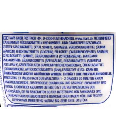 Wrigley's Extra Professional White Raspberry Pomegranate - Sugar-Free Chewing Gum | Pack of 12 (50 Dragees Each) - International Shipping Available - Buy Online on GoSupps.com