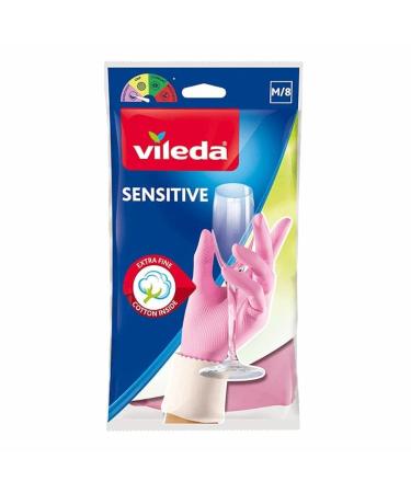 Vileda The Fine Sensitive Rubber Gloves for maximum tactile sensitivity size M 1 pair