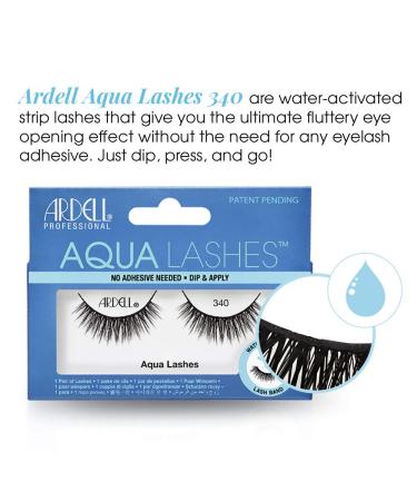 Ardell Aqua False Strip Lashes 340 - Water Activated Reusable Faux Lashes (4 Pack) - Buy Online on GoSupps.com