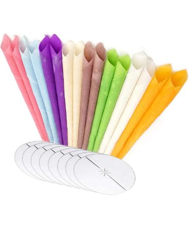 GLAMZA Organic Hopi Ear Candles for Blocked Ears - Natural Beeswax 16pcs with Protective Disc Cones - Buy Online on GoSupps.com
