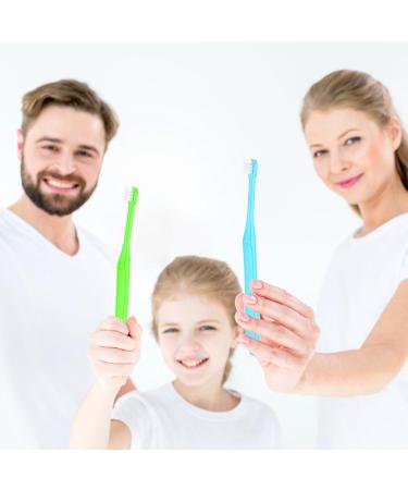 WLLHYF 2 Pack Orthodontic Toothbrush - Very Soft Tufted Toothbrush for Braces & Detail Cleaning | Blue & Green - Buy Online on GoSupps.com