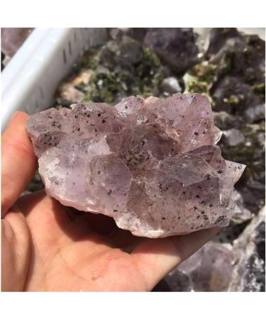 Amazing Natural Amethyst Cluster Specimen Seven Amethyst with Green Tourmaline Stones and Crystals FZUGEDRLI - Buy Online on GoSupps.com