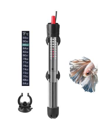 FEDOUR Aquarium Heater 50W 100W 300W Temperature Adjustable Aquarium Heater With Suction Cups Thermostat for Fish Tanks