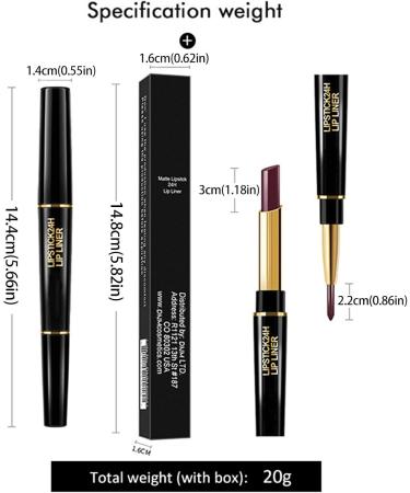 ventes flash Doublure l vres et rouge l vres pour femme doublure en 1 durable 2 longue doublure en velours avec l vre t te crayon rouge l vres pour les voyages quotidiens 1 unit (Lot de 1) red-4 - Buy Online on GoSupps.com