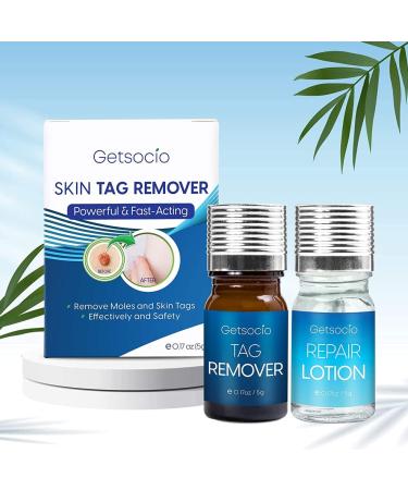 Best Skin Tag Remover & Mole Removal by Getsocio- Repairs Skin, Removes Blemishes, Remover & Repair Lotion Set, Easy to Use at Home