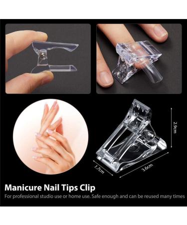 100 Dual Forms Nail Tips Kit - UV Acrylic & Polygel Shapes with Gel Brush | Artificial Nail Extension for DIY Manicure - Buy Online on GoSupps.com