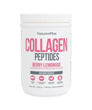 NaturesPlus Poudre de peptides de collag ne Limonade de baies Suppl ment de collag ne hydrolys durable 6 principaux types de collag ne Sans OGM sans gluten 322 g Limonade aux baies